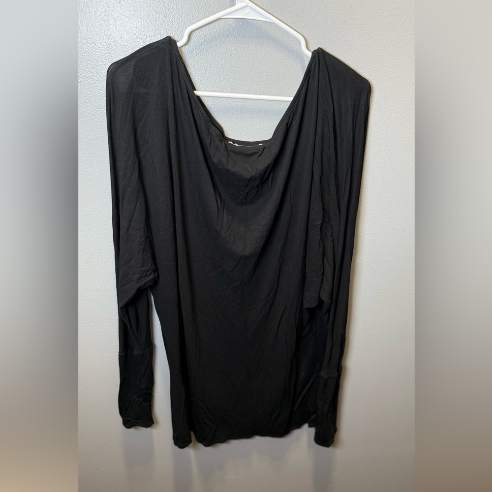 Free People Beach Women's Long Sleeve Pullover‎ Boat Neck Cover Up Size Large